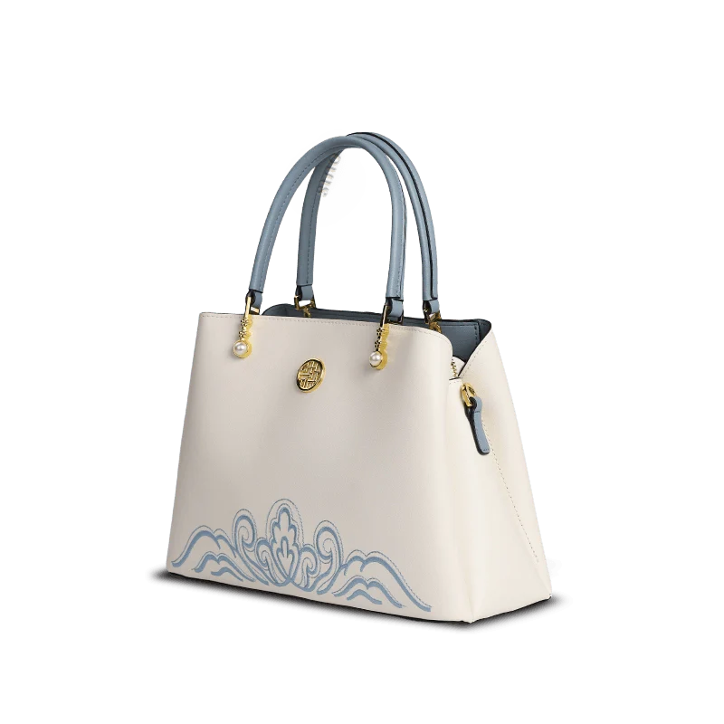 Embroidery Genuine Leather Elegant Crossbody Bag - SinoCultural -- SC1753-A2