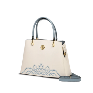 Embroidery Genuine Leather Elegant Crossbody Bag - SinoCultural -- SC1753-A2