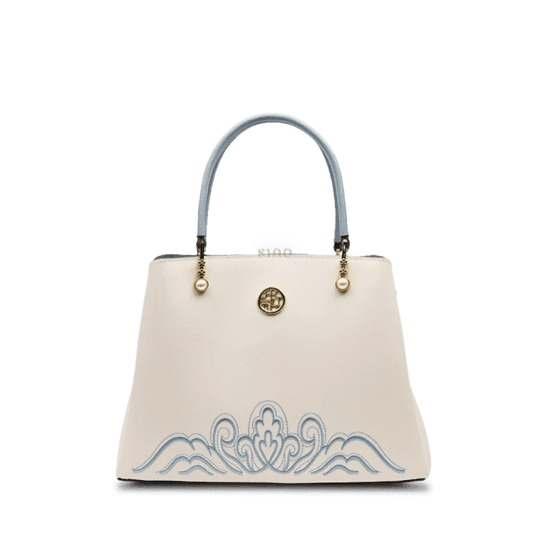 Embroidery Genuine Leather Elegant Crossbody Bag - SinoCultural -- SC1753-A4