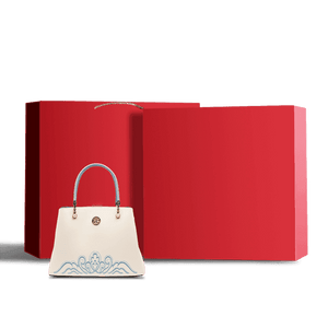 Embroidery Genuine Leather Elegant Crossbody Bag - SinoCultural -- SC1753-A4