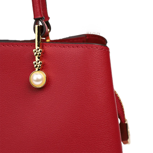 Embroidery Genuine Leather Elegant Crossbody Bag - SinoCultural -- SC1753-A4