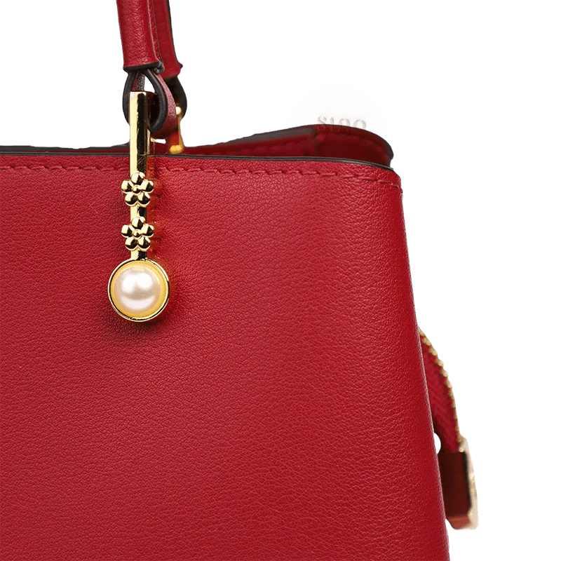 Embroidery Genuine Leather Elegant Crossbody Bag - SinoCultural -- SC1753-A4