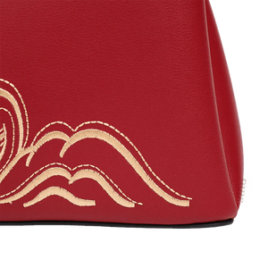 Embroidery Genuine Leather Elegant Crossbody Bag - SinoCultural -- SC1753-A4
