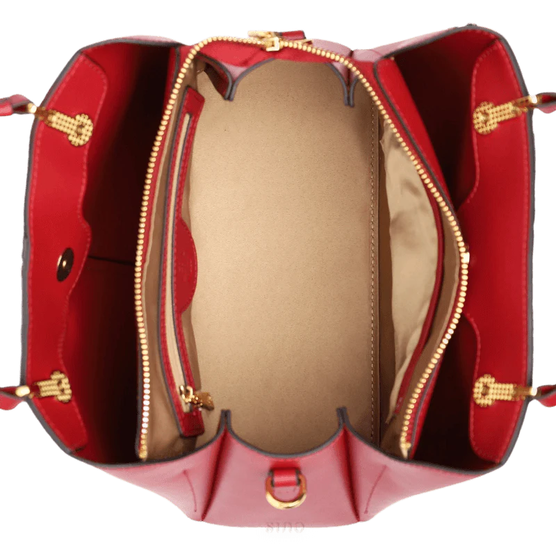 Embroidery Genuine Leather Elegant Crossbody Bag - SinoCultural -- SC1753-A4