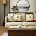 Chinoiserie Original Flowers and Birds Throw Pillow - SinoCultural -- SJZBZ042A01