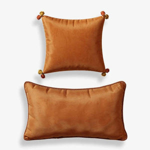 Chinoiserie Original Flowers and Birds Throw Pillow Orange Melody - SinoCultural -- SJZBZ043A01