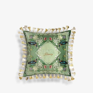 Chinoiserie Vintage Flowers and Birds Throw Pillow - SinoCultural -- SJZBZ048A01