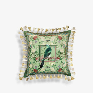 Chinoiserie Vintage Flowers and Birds Throw Pillow - SinoCultural -- SJZBZ048A01