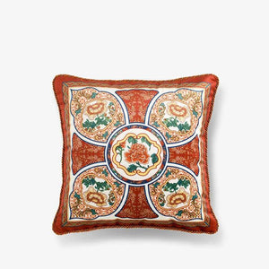 Chinoiserie Red-Yellow Classic Retro Luxurious Throw Pillow - SinoCultural -- SJZBZ056A01