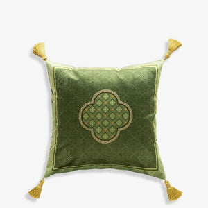 Chinoiserie Dark Green Luxurious Throw Pillow - SinoCultural -- SJZBZ060A01