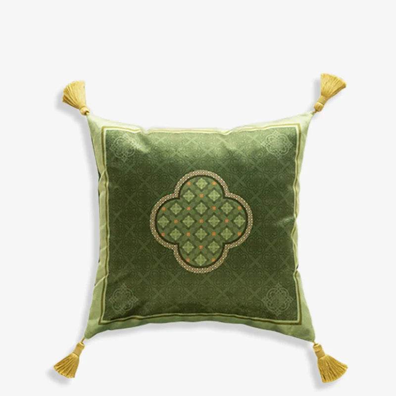 Chinoiserie Dark Green Luxurious Throw Pillow - SinoCultural -- SJZBZ060A01