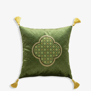 Chinoiserie Dark Green Luxurious Throw Pillow - SinoCultural -- SJZBZ060A01