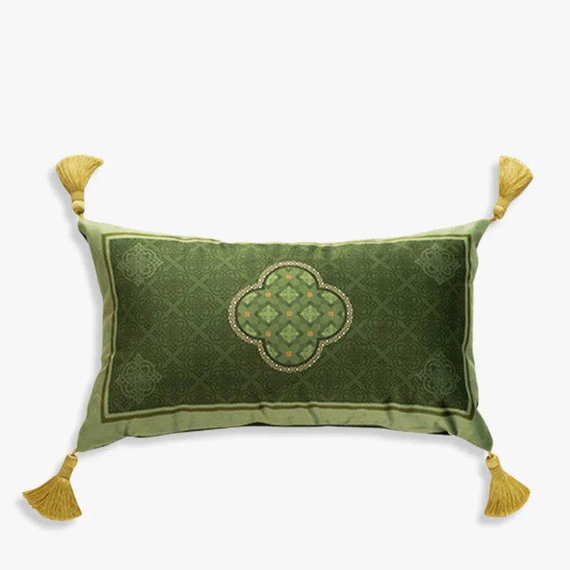 Chinoiserie Dark Green Luxurious Throw Pillow - SinoCultural -- SJZBZ060A01