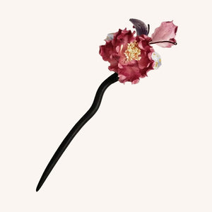 Niaoniao Peony Brooch | Original Chinese Intangible Heritage Ronghua Hair Accessories