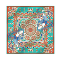 Mulberry Silk 16 Momme Celestial Dance Silk Square Scarf 90x90cm - SinoCultural -- SS017