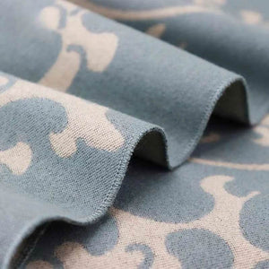 Luxurious Silk Velvet Autumn-Winter Scarf Cloud Pattern 30x180cm - SinoCultural -- LS042-1