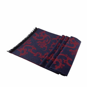 Luxurious Silk Velvet Autumn-Winter Scarf Cloud Pattern 30x180cm - SinoCultural -- LS042-1
