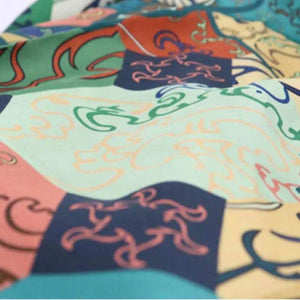 Vintage Silk and Wool Scarf Cloud Pattern 87x87cm & 100x100cm - SinoCultural -- LS058-2