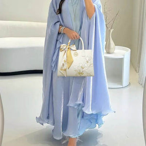 Embroidery Leather White Commuting Handbag Orchid with Scarf - SinoCultural -- P120437-1