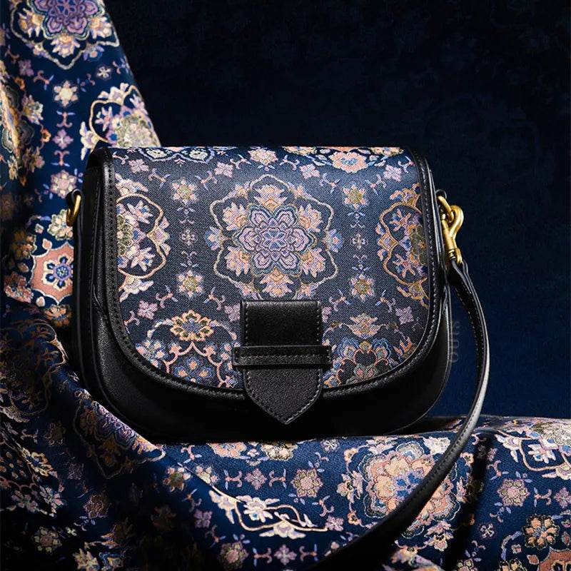 Song Brocade Silk Messenger Bag – Baoxiang Leather Crossbody - SinoCultural -- FJ220678-2