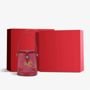 Song Brocade Fragrant Cloud Silk Bucket Bag - SinoCultural -- KM-0216-M2