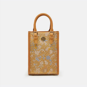 Song Brocade Mulberry Silk Retro Shoulder Handbag - SinoCultural -- P120639