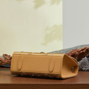 Song Brocade Silk Bamboo Handle Handbag - SinoCultural -- P170079KH-2
