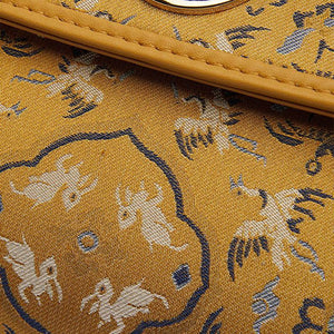 Song Brocade Silk Bamboo Handle Handbag - SinoCultural -- P170079KH-2