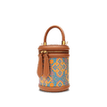 Song Brocade Vintage Bucket Bag Crossbody Bag Four Harmonies and Ruyi Pattern - SinoCultural -- P110179