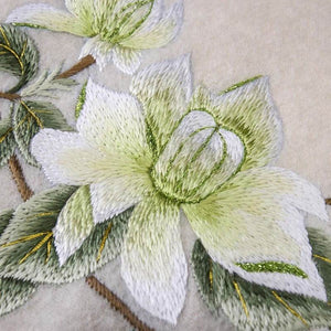 Handcrafted Su Embroidery Cashmere Scarf Luxury 200x70cm - SinoCultural -- HYFSJ020
