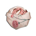 Handcrafted Suzhou Embroidery Silk Scarf 100% Mulberry Silk 155x35cm - SinoCultural -- HYFSJ010-1