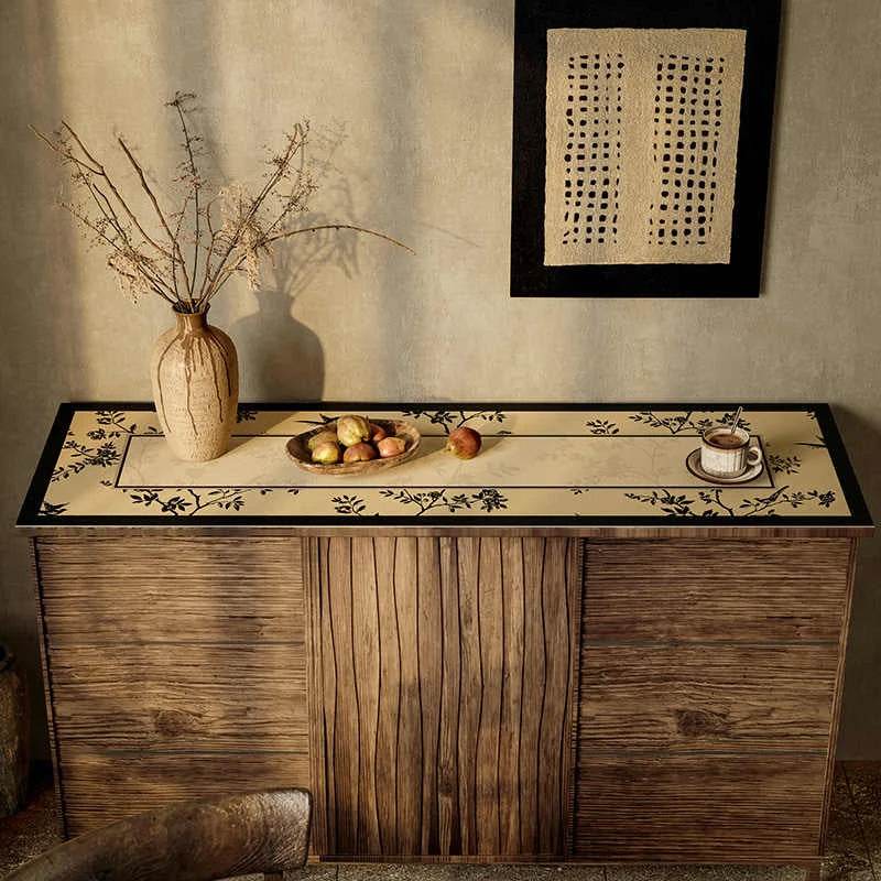 Chinoiserie Buffet & Sideboard Mat Leather Protective Pad - SinoCultural -- TM032A3090