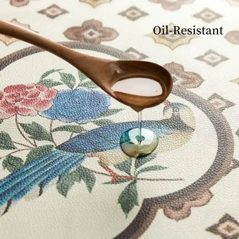 Chinoiserie Mid-Centry Modern Wash-free Round Table Mat - SinoCultural -- TM013A50