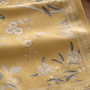 Chinoiserie Traditional Golden Autumn Table Runner - SinoCultural -- TR014Y160