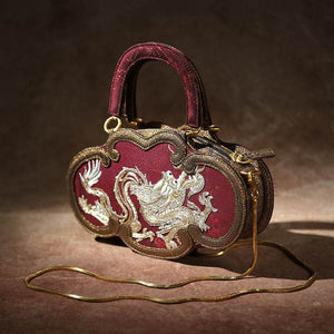 Ultra-Light Ruyi Loong Embroidery Handbag – Recycled Fabric with Hualuo Silk 205g - SinoCultural -- GD1211