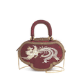 Ultra-Light Ruyi Phoenix Embroidery Handbag Recycled Fabric with Hualuo Silk 205g - SinoCultural -- GD1212