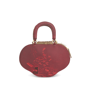 Ultra-Light Ruyi Phoenix Embroidery Handbag Recycled Fabric with Hualuo Silk 205g - SinoCultural -- GD1212