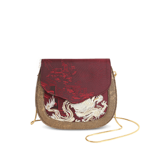 Ultra-Light Saddle Loong Embroidery Bag Recycled Fabric with Hualuo Silk 216g - SinoCultural -- GD1201
