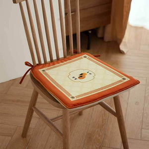 Chinoiserie Auspicious Wishes Dining Chair Cushion Persimmons Blessings - SinoCultural -- WP047A38