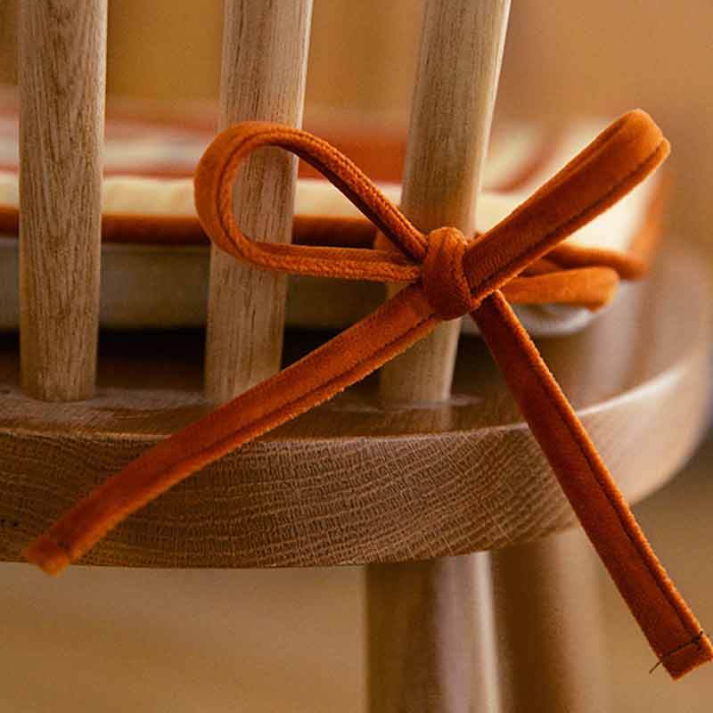 Chinoiserie Auspicious Wishes Dining Chair Cushion Persimmons Blessings - SinoCultural -- WP047A38