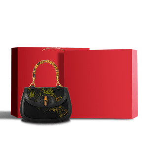 Xiangyunsha Print Crossbody Bamboo Handle Bag for Women - SinoCultural -- P110607