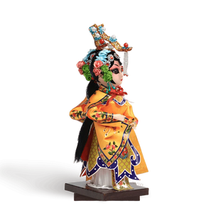 9-Inch Handmade Chinese Doll – Peking Opera Consort Yu Character Collectible - SinoCultural -- XJK0905
