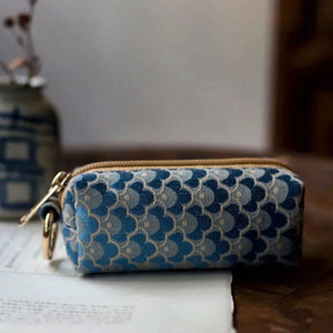 Yunjin Fabric Coin and Key Holder Mini Pouch Wallet - SinoCultural -- PWCD188-2