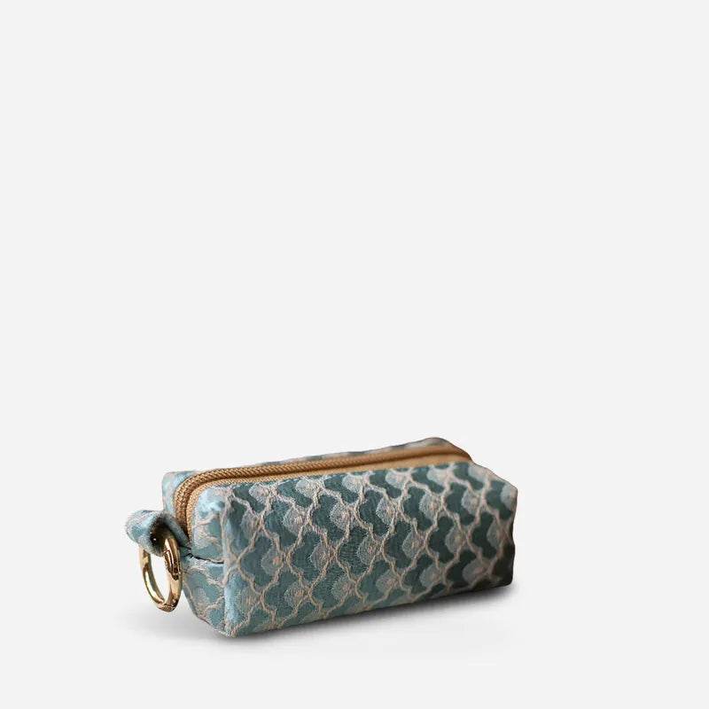 Yunjin Fabric Coin and Key Holder Mini Pouch Wallet - SinoCultural -- PWCD188-2