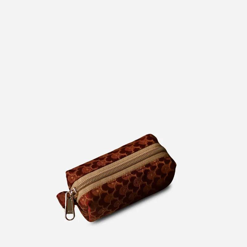 Yunjin Fabric Coin and Key Holder Mini Pouch Wallet - SinoCultural -- PWCD188-2