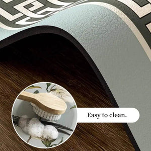 Chinoiserie Kitchen & Bathroom Counter Leather Placemat - SinoCultural -- TM047A1414