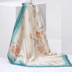 Mulberry Silk Imperial Peony Silk Square Scarf 90 x 90 Cm - SinoCultural -- SS020-2