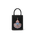Chinoiserie Gourd Blessings Embroidered Leather Tote bag - SinoCultural -- M120778-2