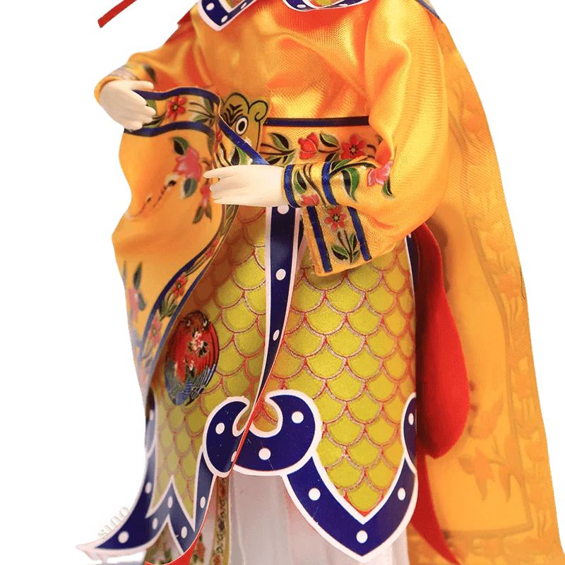 9-Inch Handmade Chinese Doll – Peking Opera Consort Yu Character Collectible - SinoCultural -- XJK0905