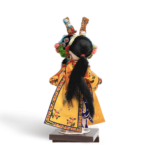 9-Inch Handmade Chinese Doll – Peking Opera Consort Yu Character Collectible - SinoCultural -- XJK0905